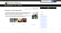 Desktop Screenshot of music-lyrics-christian.com
